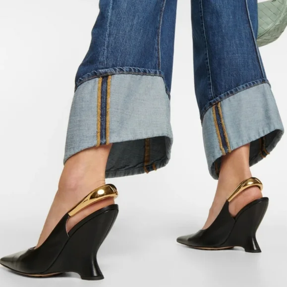 NWT$2,300 Bottega Veneta Punta Slingback Leather Wedge Pumps Sz 40.5 (10.5) - Picture 4 of 16